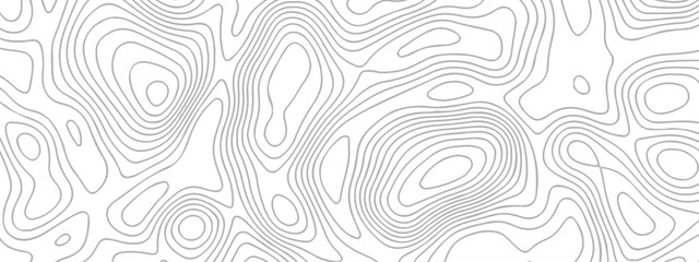 Topographic map background geographic line map with seamless ornament design. The black on white contours vector topography stylized height of the lines map.	