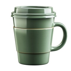 Green Coffee Cup Go Icon, 3d  illustration