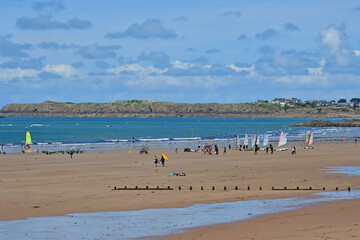 Saint Malo; France - july 30 2023 : Sillon beach