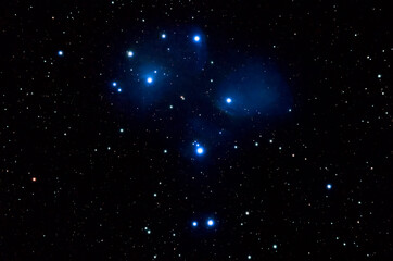 pleiades stars in the dark , m 45