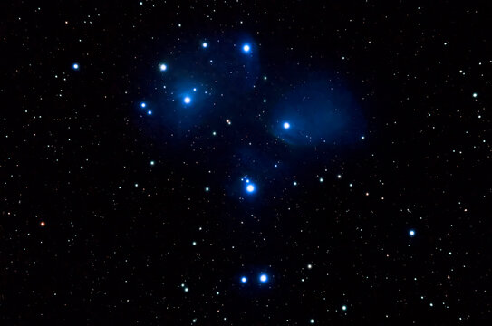 pleiades stars in the dark , m 45