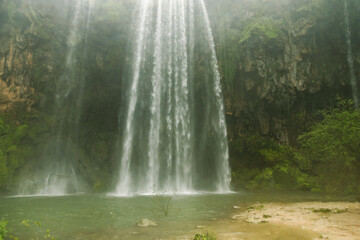 Fototapeta na wymiar Ayn Athum waterfall, Salalah, Sultanate of Oman