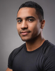 Obraz premium Portrait of an athlete in a photo studio