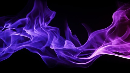 A black background with purple flames.