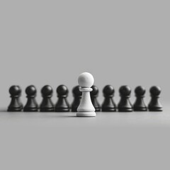 Leader Computer Rendered Graphic Business Concept, 3d  illustration