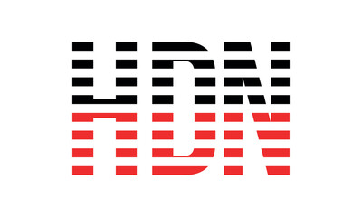 HDN three initial letter iconic line negative space minimal logo design vector template. monogram, abstract, wordmark, business, typography, minimalist, brand, company, flat, modern, unique, simple