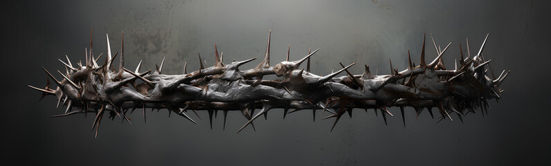 Christian crown of thorns. Holy week.  - obrazy, fototapety, plakaty