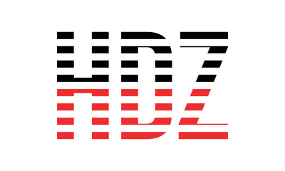 HDZ three initial letter iconic line negative space minimal logo design vector template. monogram, abstract, wordmark, business, typography, minimalist, brand, company, flat, modern, unique, simple