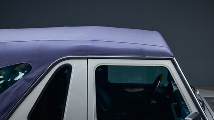 Passenger side convertible top closed