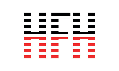 HFH three initial letter iconic line negative space minimal logo design vector template. monogram, abstract, wordmark, business, typography, minimalist, brand, company, flat, modern, unique, simple