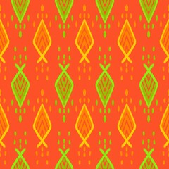 Ikat abstract seamless pattern for artwork and production