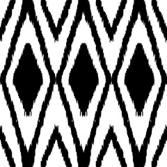 Ikat abstract seamless pattern for artwork and production