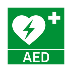 Aed emergency defibrillator aed icon. - 719270976