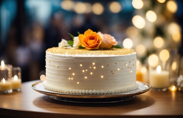 Obraz na płótnie Canvas Wedding anniversery cake them decoration