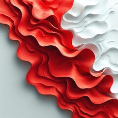 Red Contemporary Counte, 3d  illustration
