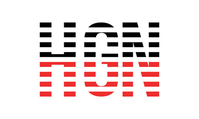 HGN three initial letter iconic line negative space minimal logo design vector template. monogram, abstract, wordmark, business, typography, minimalist, brand, company, flat, modern, unique, simple