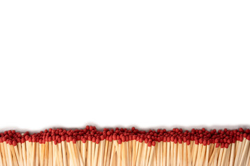Boxes with new matchsticks isolated on a background.