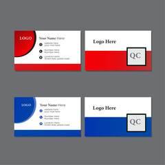 New business card design red and white design for real-estate