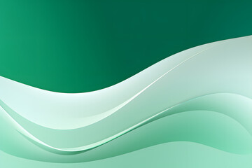 white minimalist wavy and curved lines on green background