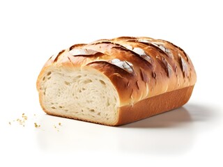 sliced bread isolated on white
