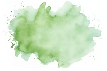 Obraz premium Abstract green watercolor texture with wet brush strokes for wallpaper design