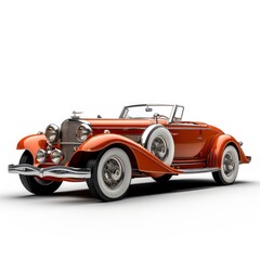 Naklejka premium Vintage Luxury Car Restored Mint Condition, 3d illustration