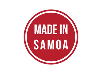 Made in Samoa red vector banner illustration isolated on white background