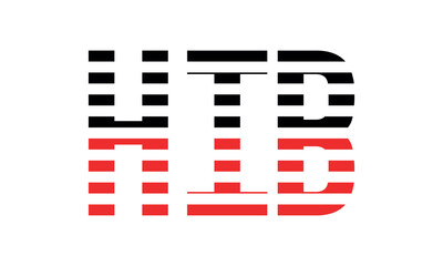 HIB three initial letter iconic line negative space minimal logo design vector template. monogram, abstract, wordmark, business, typography, minimalist, brand, company, flat, modern, unique, simple