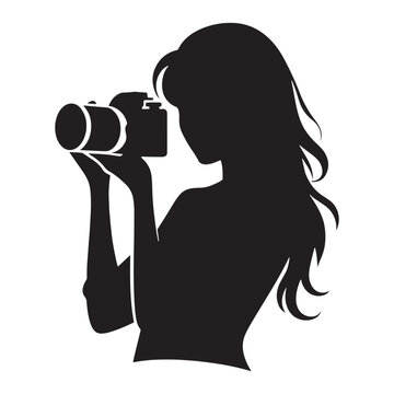 recommend clip art: Artistic Enigma: Photographer Silhouette Series Creating a Mystical Aura Around the Craft of Visual Artistry - Photographer Illustration - Photographer Vector - Person Holding Camera Silhouette
                    