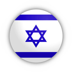 Flaga Izraela Przycisk - obrazy, fototapety, plakaty