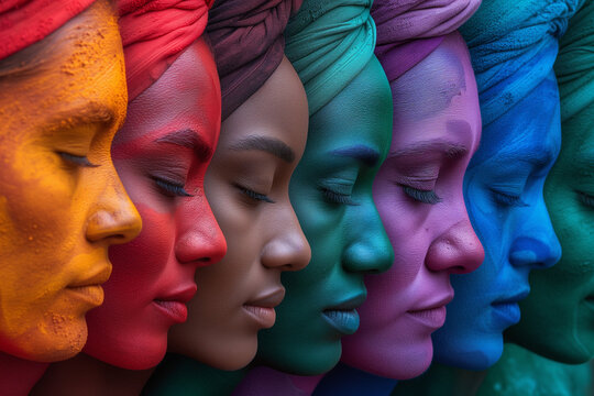 Diversity rainbow color