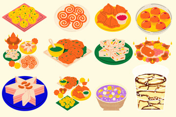 set of desi cooking icons