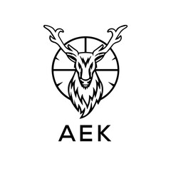 AEK  logo design template vector. AEK Business abstract connection vector logo. AEK icon circle logotype.
