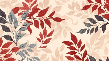 seamless background picture with leaf pattern, leaves, trees, tree branches
