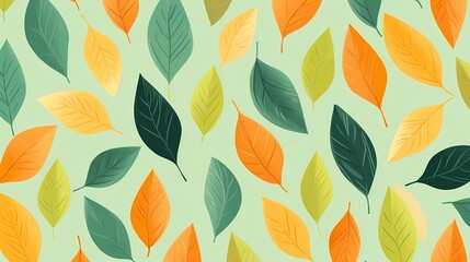 seamless background picture with leaf pattern, leaves, trees, tree branches