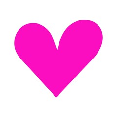 Heart clip art design on plain white transparent isolated background for card, shirt, hoodie, sweatshirt, apparel, tag, mug, icon, poster or badge