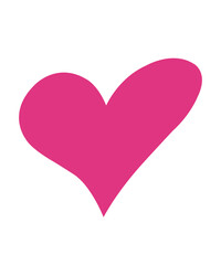 Heart clip art design on plain white transparent isolated background for card, shirt, hoodie, sweatshirt, apparel, tag, mug, icon, poster or badge