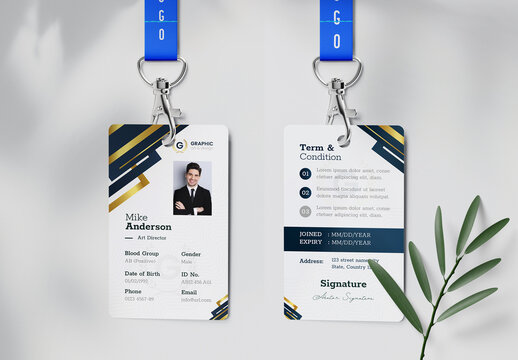 Corporate Official ID Card Template