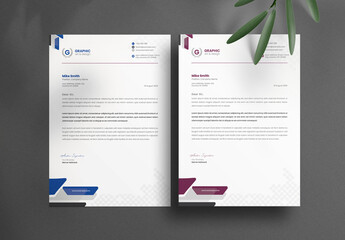 Corporate Business Letterhead Template With Minimal Accents