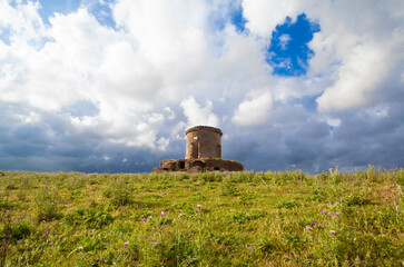 Ruins of Torre Righetti in Montecucco park - Rome