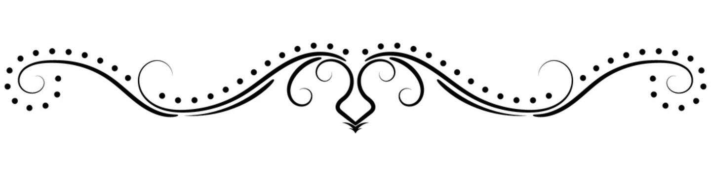 Vintage lines. Decorative elements. Border flower collection.