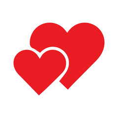 Heart clip art design on plain white transparent isolated background for card, shirt, hoodie, sweatshirt, apparel, tag, mug, icon, poster or badge