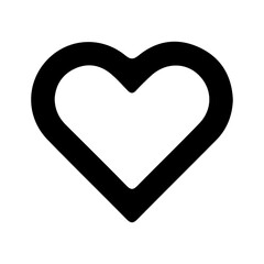 Heart clip art design on plain white transparent isolated background for card, shirt, hoodie, sweatshirt, apparel, tag, mug, icon, poster or badge