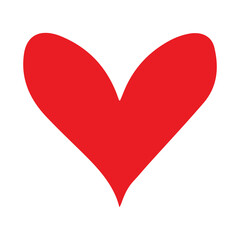 Heart clip art design on plain white transparent isolated background for card, shirt, hoodie, sweatshirt, apparel, tag, mug, icon, poster or badge