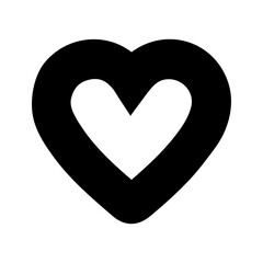 Heart clip art design on plain white transparent isolated background for card, shirt, hoodie, sweatshirt, apparel, tag, mug, icon, poster or badge