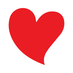 Heart clip art design on plain white transparent isolated background for card, shirt, hoodie, sweatshirt, apparel, tag, mug, icon, poster or badge