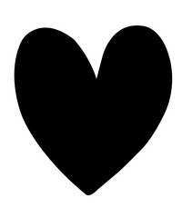 Heart clip art design on plain white transparent isolated background for card, shirt, hoodie, sweatshirt, apparel, tag, mug, icon, poster or badge