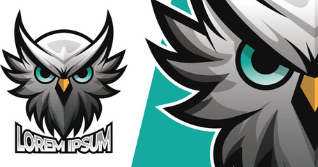 Owl bird mascot logo design, Owl esport logo mascot, Gamer logo design