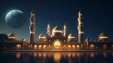 Realistic Ramadan kareem background