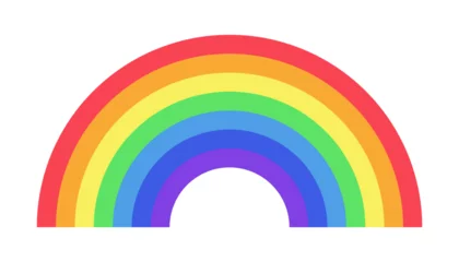 Foto op Canvas Simple rainbow vector icon © Tupungato
